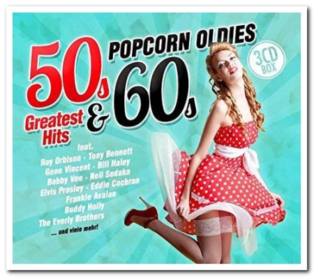 VA - Popcorn Oldies: 50s & 60s Greatest Hits [3CD Box Set] (2017) [CD-Rip]