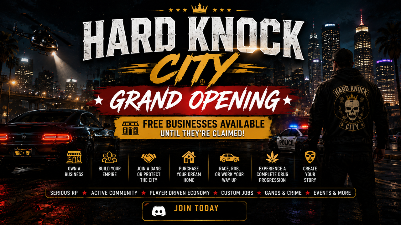 Hard Knock City Roleplay banner