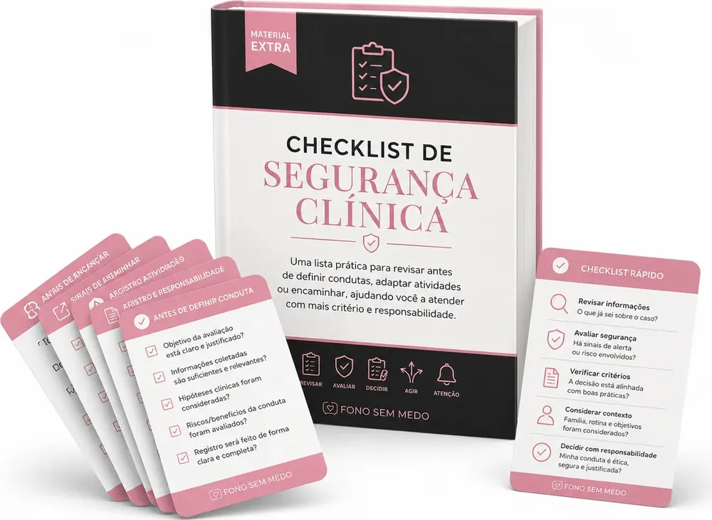Capa do bônus Caderno de Revisão Rápida em Fonoaudiologia