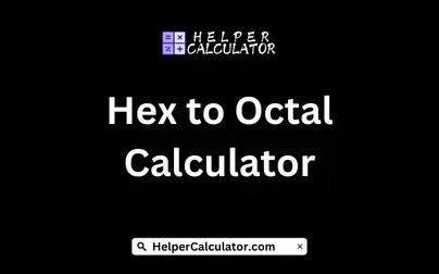 Hex to Octal Calculator