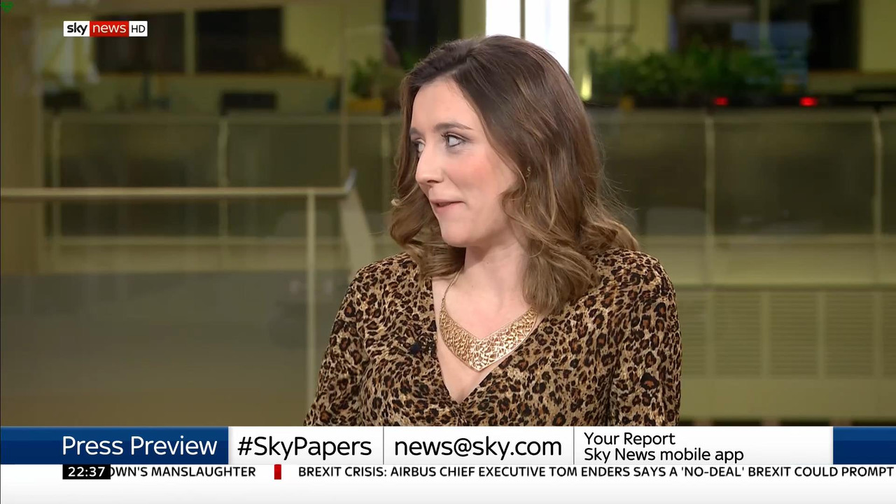 24 January - 22.00.00 - Sky News At 10. Anna Botting with the ma