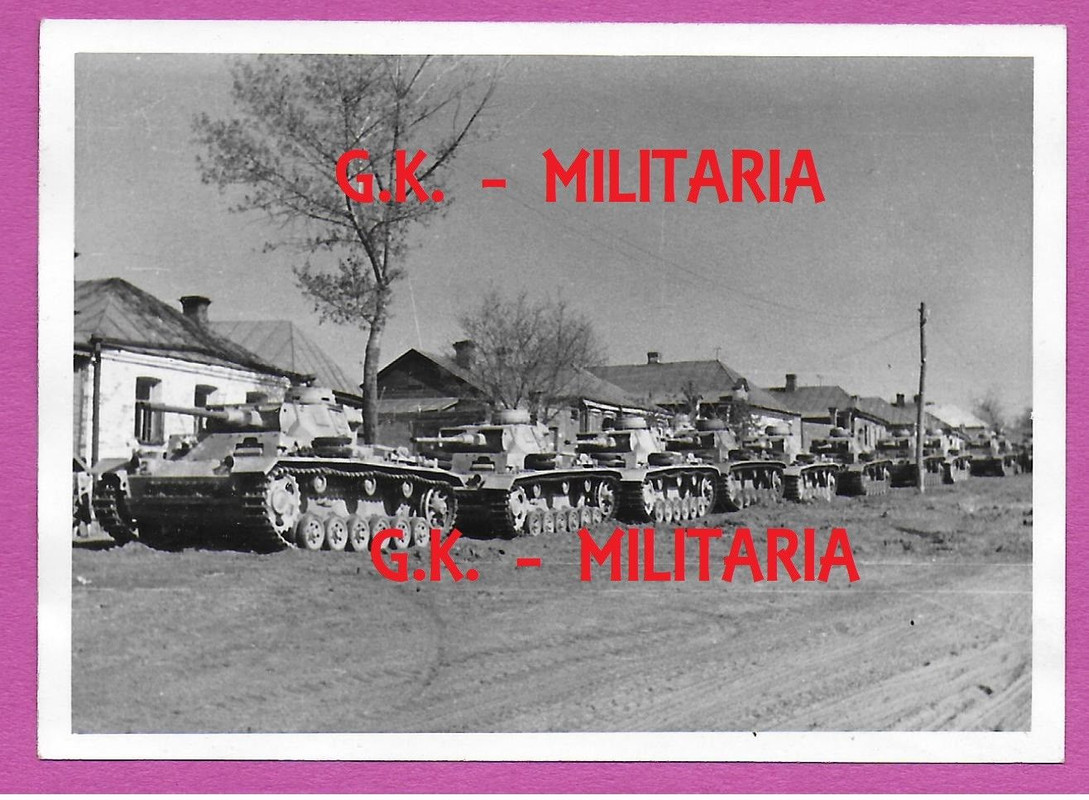 Foto Heer 7. Panzerdiv. Rußland Bjeloj Panzer III Langrohr Raum 