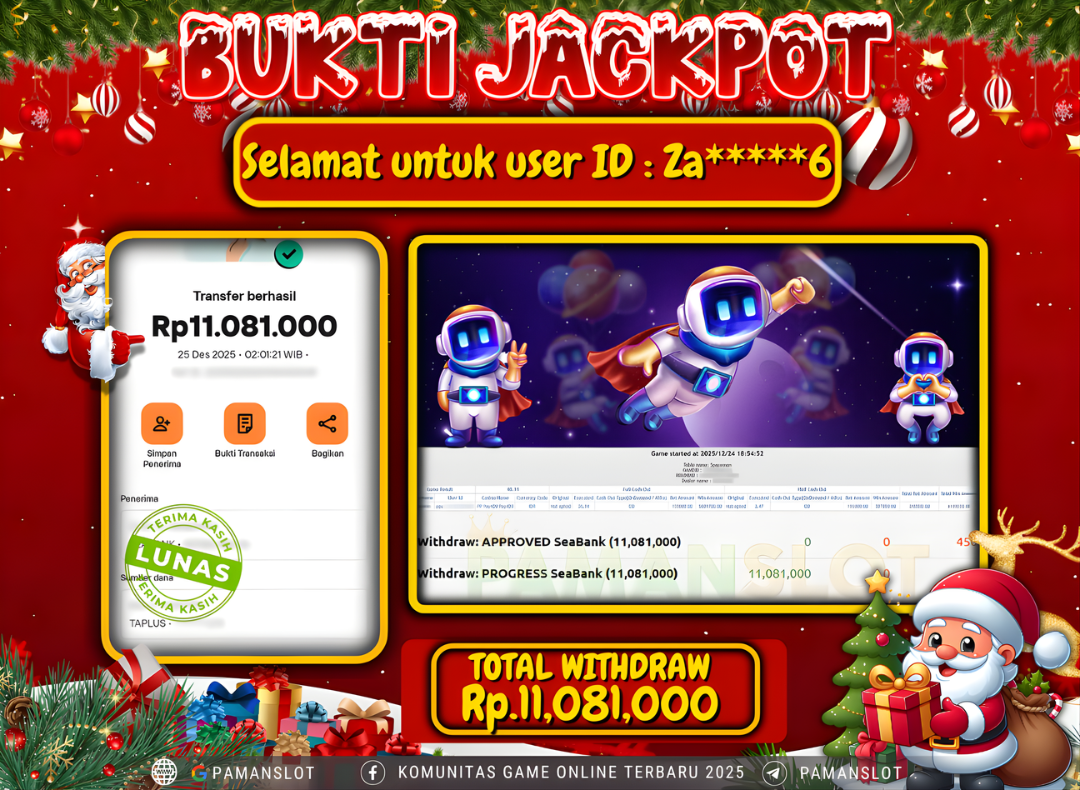 PAMANSLOT JACKPOT Game Live Games PP-Spaceman Rp.11,081,000- LUNAS