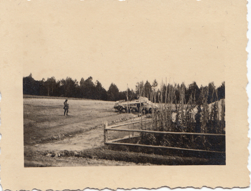Wehrmacht Rußland zerstörter Panzerspähwagen Sd.