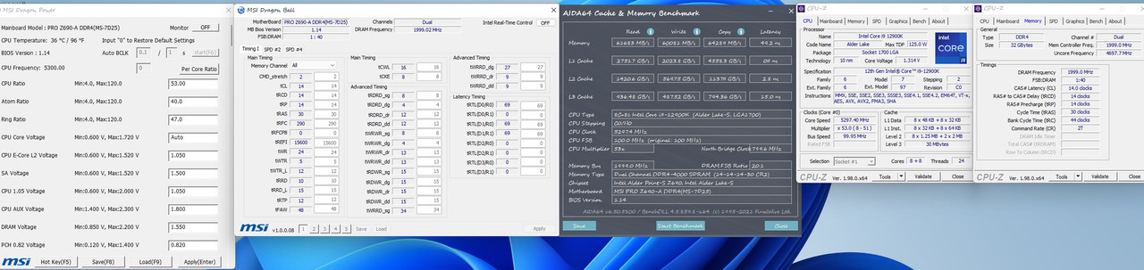 12900K #2 DR Gear1 CL14 4000Mhz1