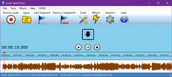 PcWinSoft Audio Split & Trim 2.5.5.50