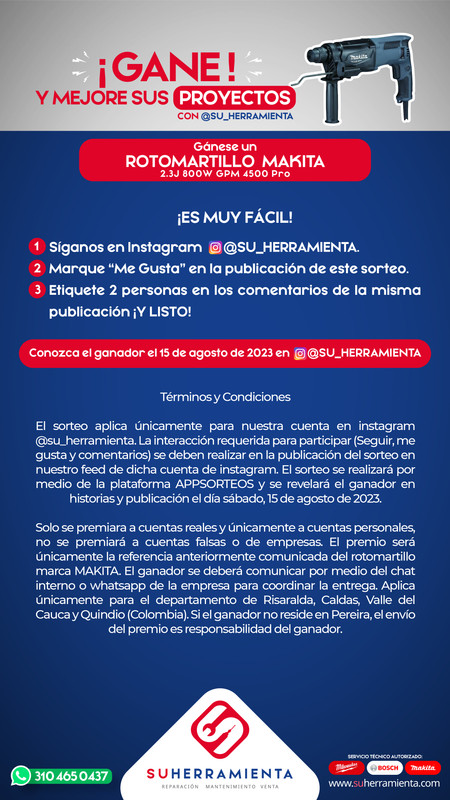 TERMINOS SORTEO