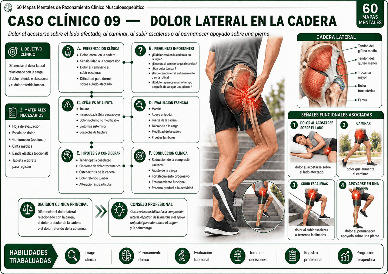 Muestra de mapa visual de razonamiento clínico musculoesquelético