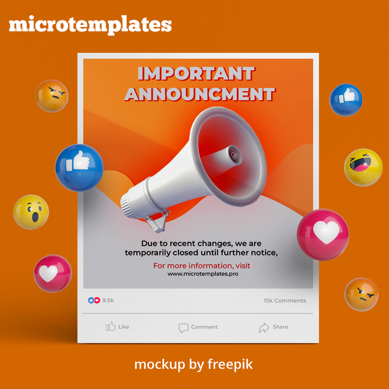 Free Customizable Announcement Design Template