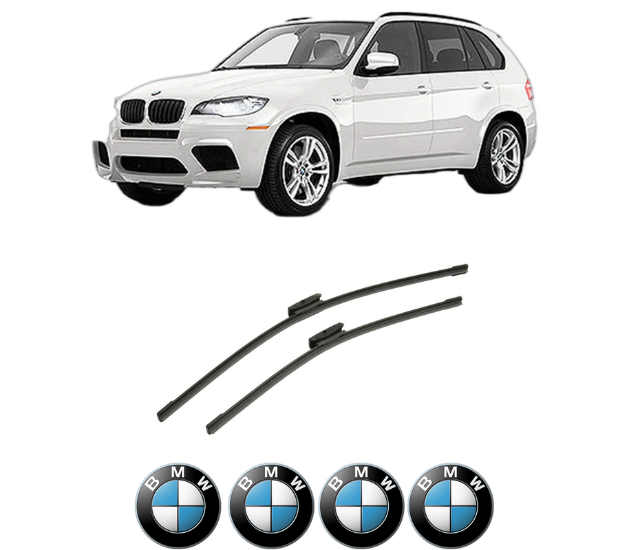Set stergatoare auto BMW Seria X5 (E70) din 2006-2013, pentru parbriz auto, 2 bucati, Bosch Aerotwin Multi, din cauciuc siliconat rezistent, 4 Stickere Auto BMW Seria