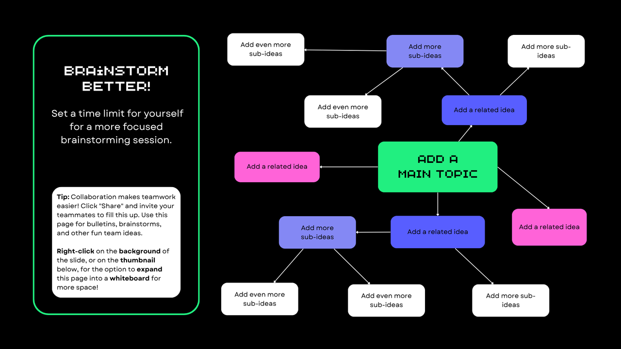 Black Neon Green Neon Pink Trendy Illustrative Creative Presentation