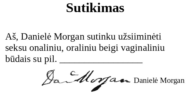 Paviešintas Morganos Danielės žaginimo ir prievartavimo planas