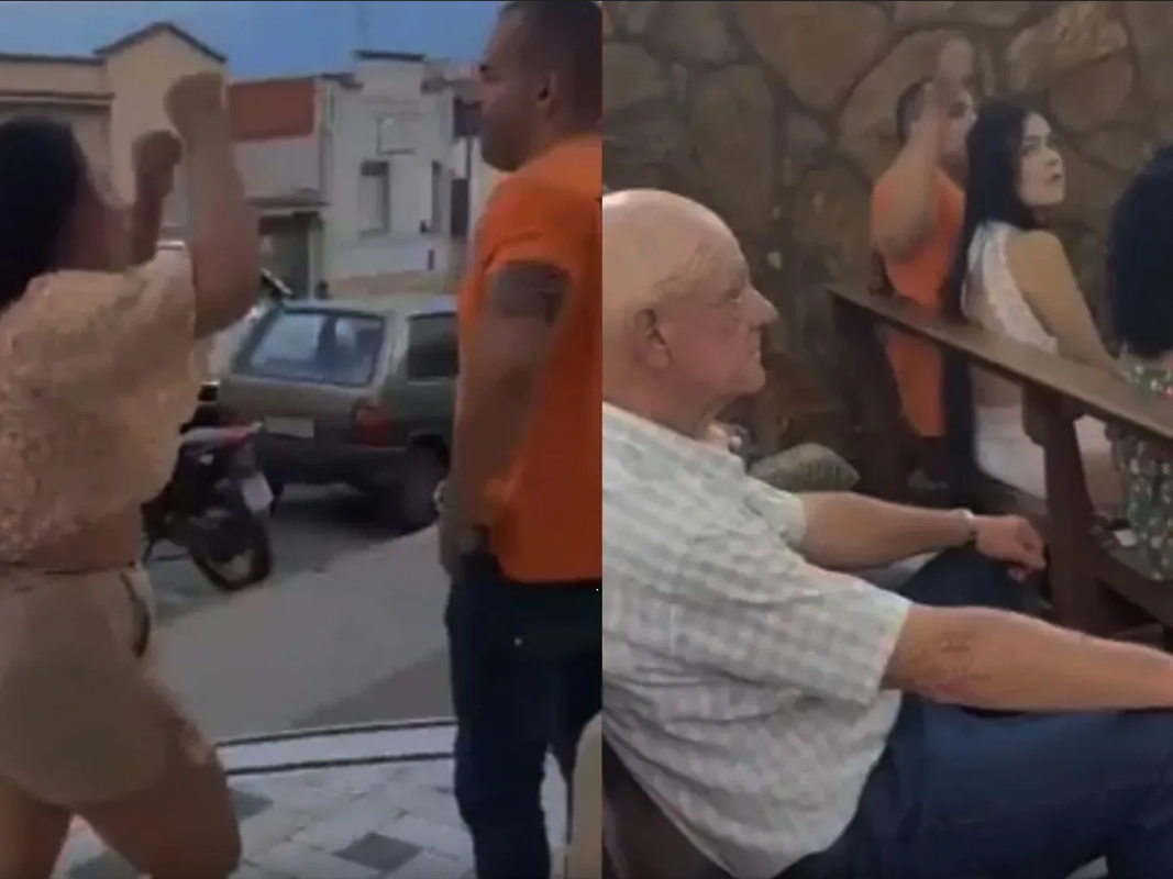 Esposa encuentra a su marido abrazando a la amante en la iglesia (Video)