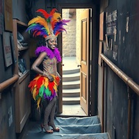 Woman in Carnival costume