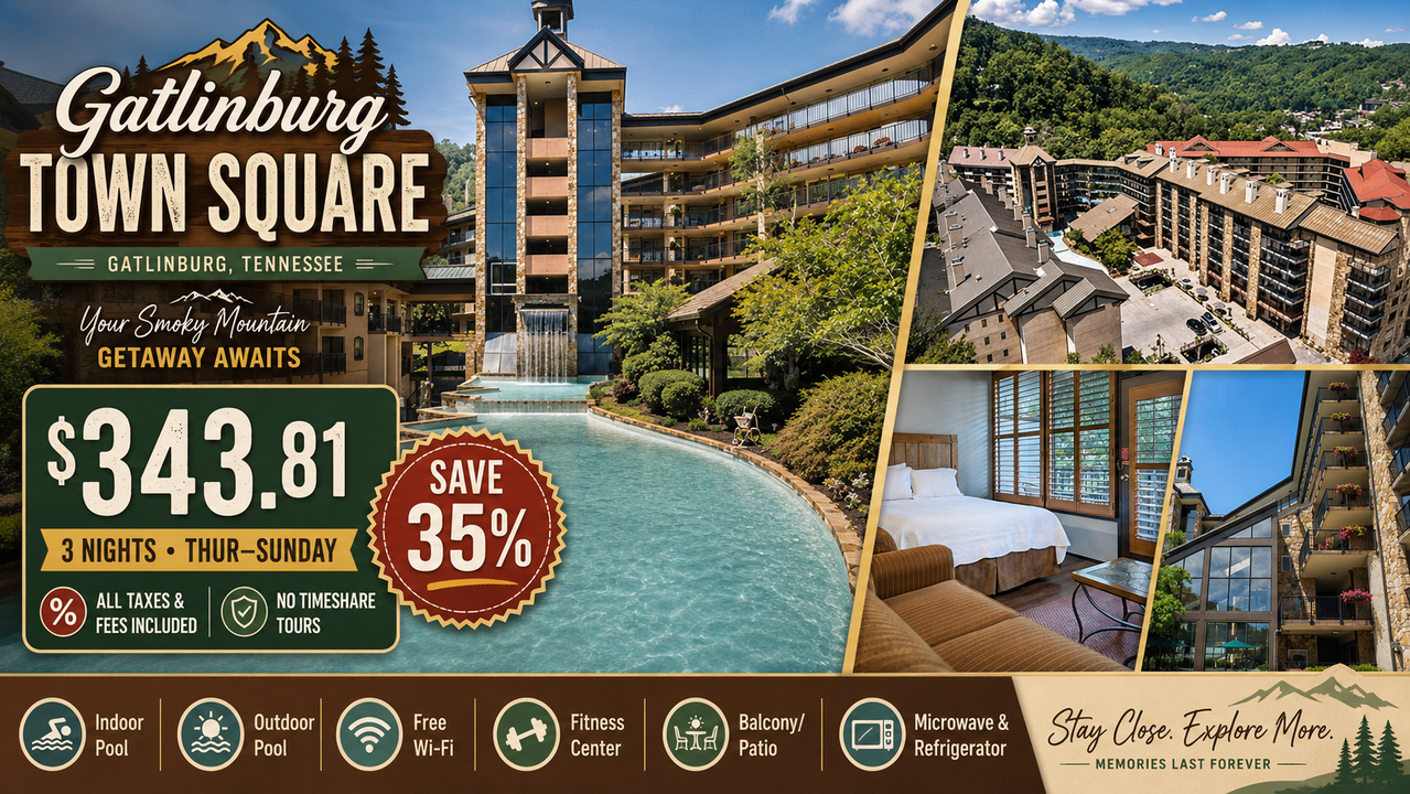 Gatlinburg Town Square travel deal