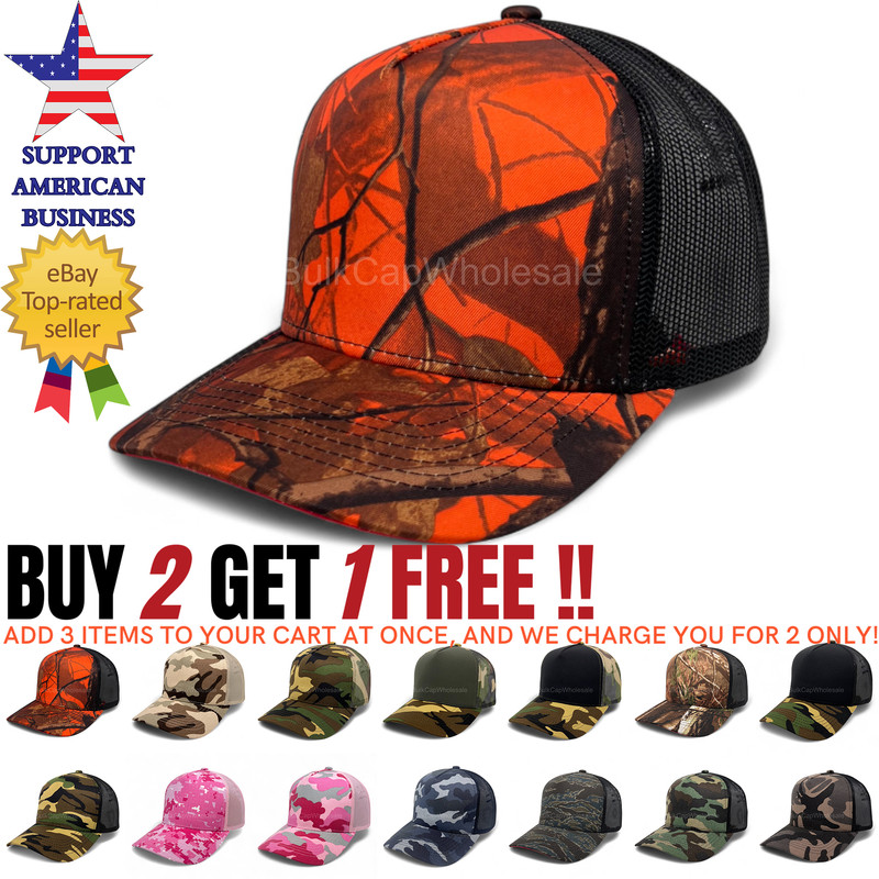 baseball cap csnapback adjustable trucker hat camo military tactical


