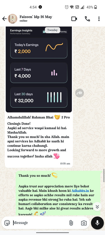 Testimonial from Faizeen