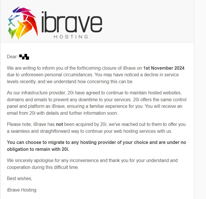 iBrave closure, unreliable