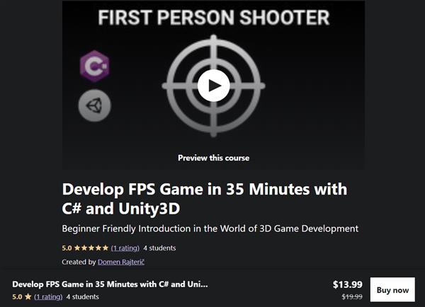 Udemy - Develop FPS Game in 35 Minutes with C# and Unity3D