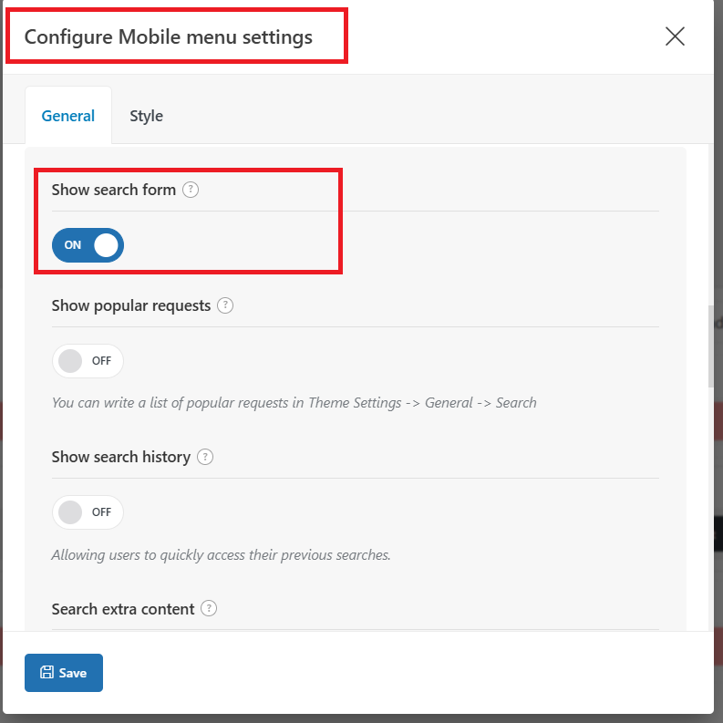 search form
