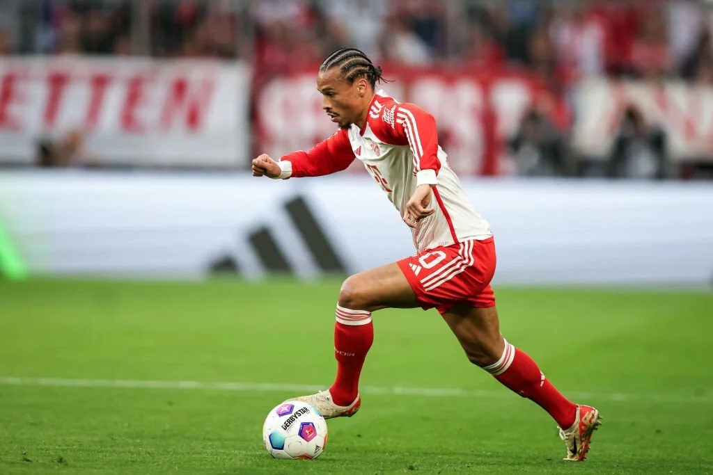 Leroy Sane playing for Bayern