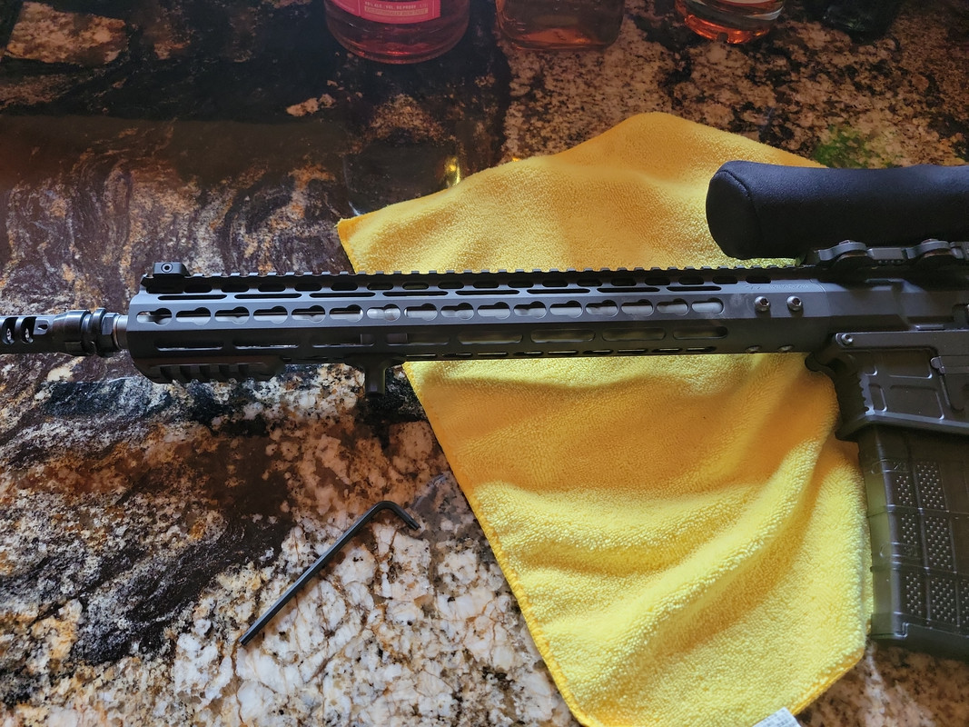 Arisaka Keymod Finger stop and 5 slot aluminum rail