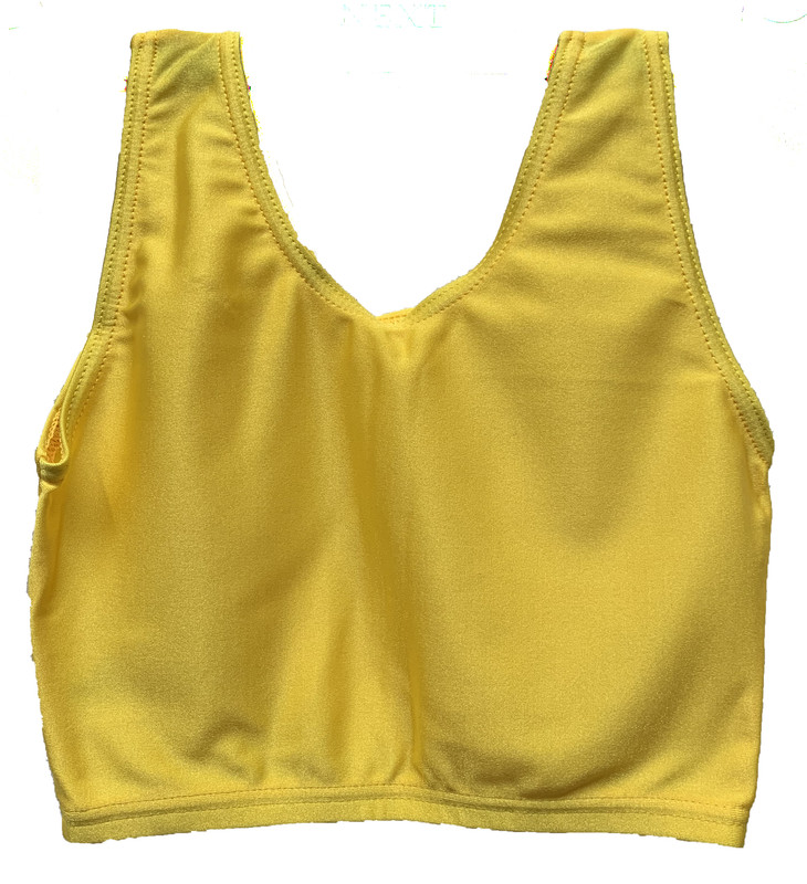 yellow crop vest