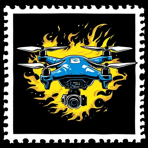 Postal-stamp-style-art-of-a-fl-42