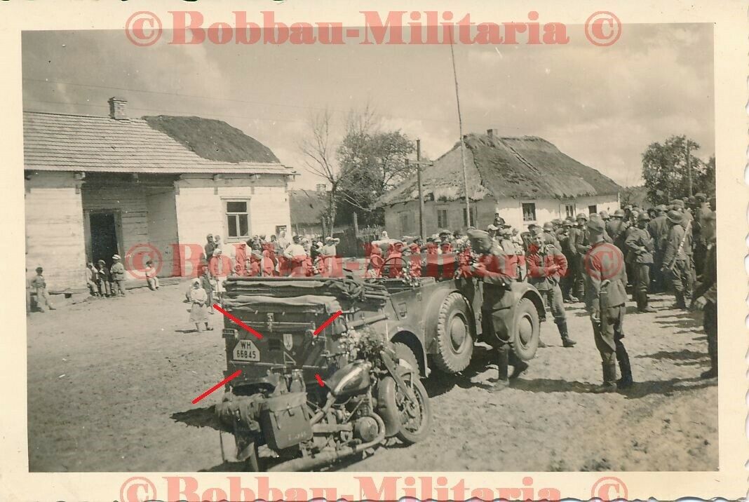 Polen Wieluń Schmiededorf Panzer-Jg.Abt.156 Kübelwagen Wappen Emblem 56.ID