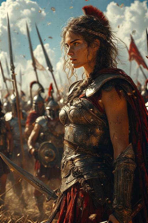Greek-Warrior-Female-Spears-Sw-37