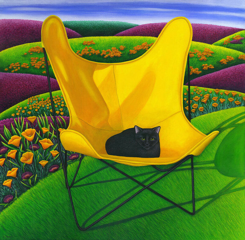 06-cat-in-butterfly-chair-carol-wilson