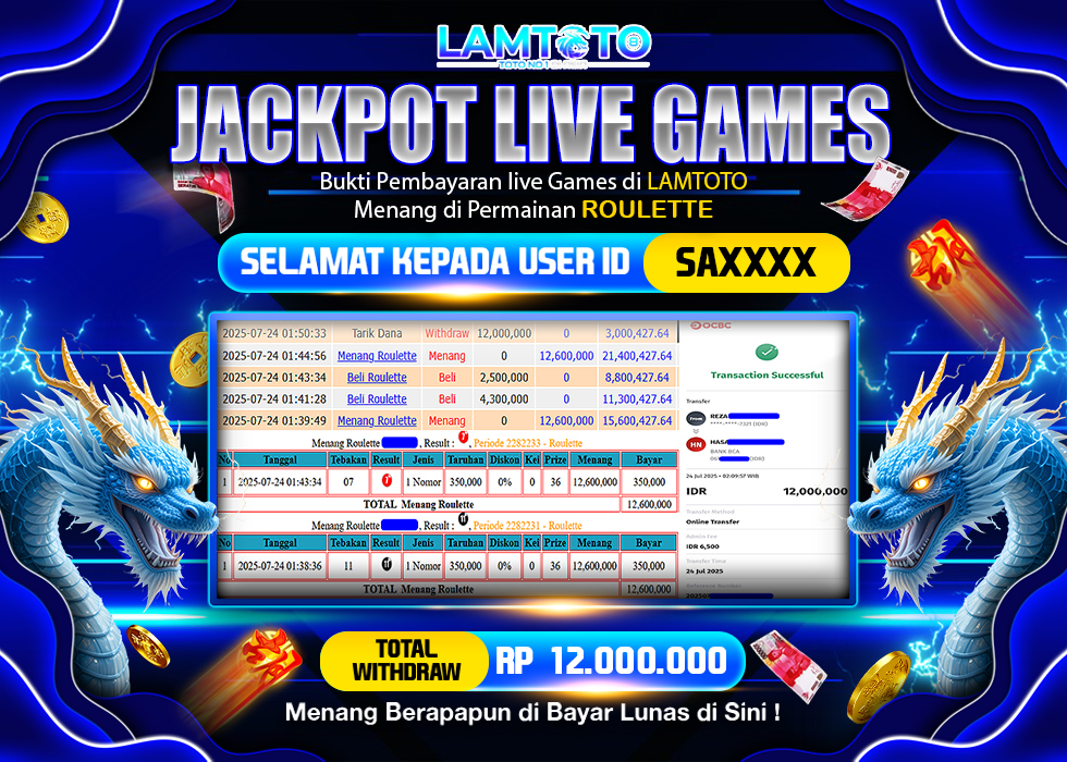 BUKTI JACKPOT LUNAS LAMTOTO