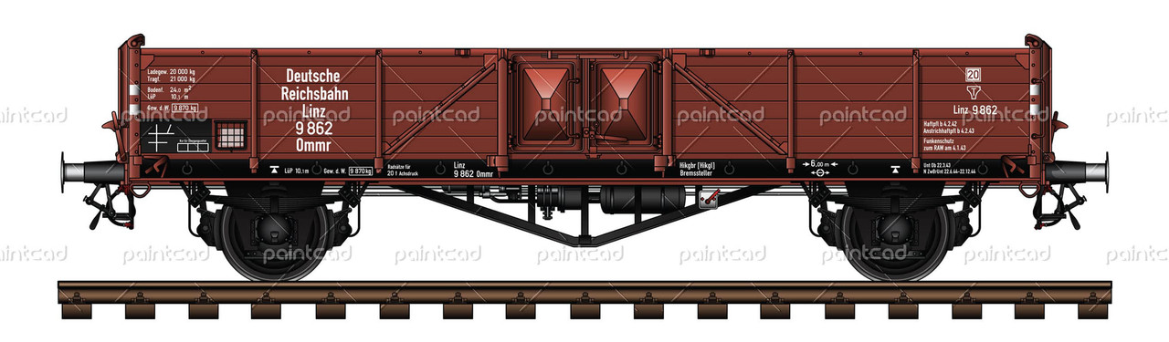 O-wagen Ommr Linz side profile