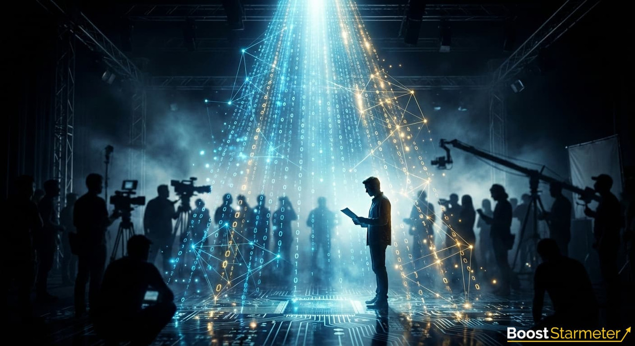 Four-stage timeline showing evolution of professional IMDb STARmeter ranking service from 2017 general marketing to specialized organic rank improvement for actors and filmmakers