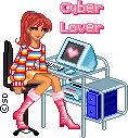 Image from styledollz.info shows a pixel doll sitting in front of a PC with text that says Help! I'm online and I can't get off