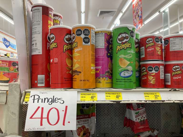 Farmacias Guadalajara: Pringles 40% de descuento 
