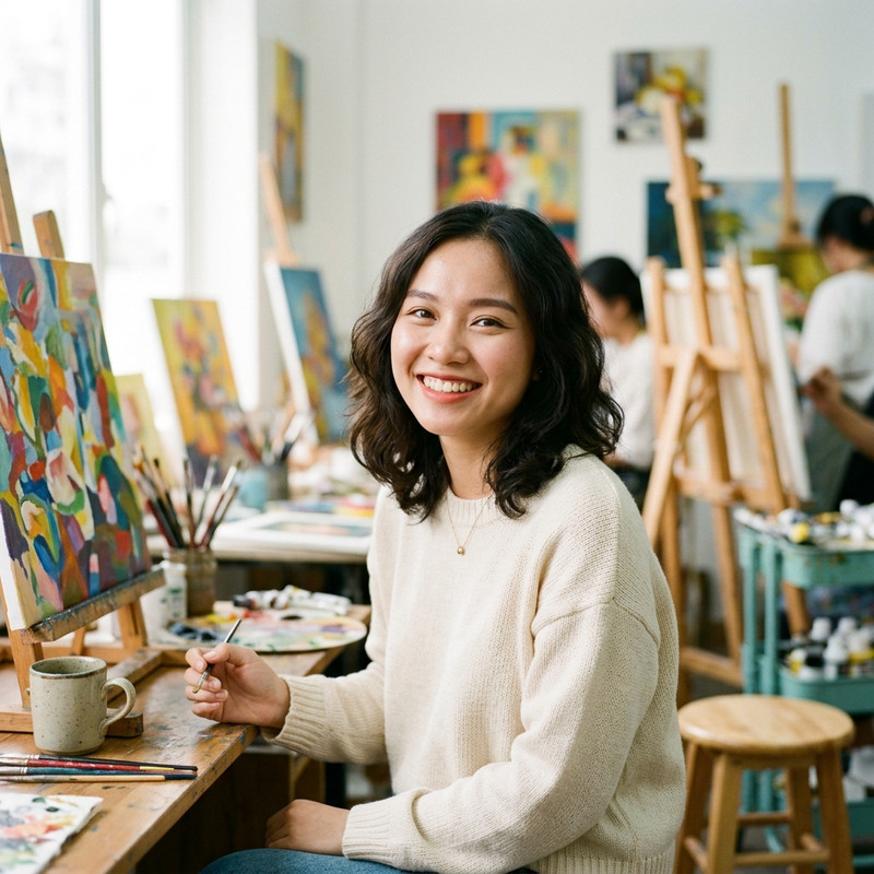 Bạn Lê Phương Linh - Sinh viên ĐH Mỹ Thuật