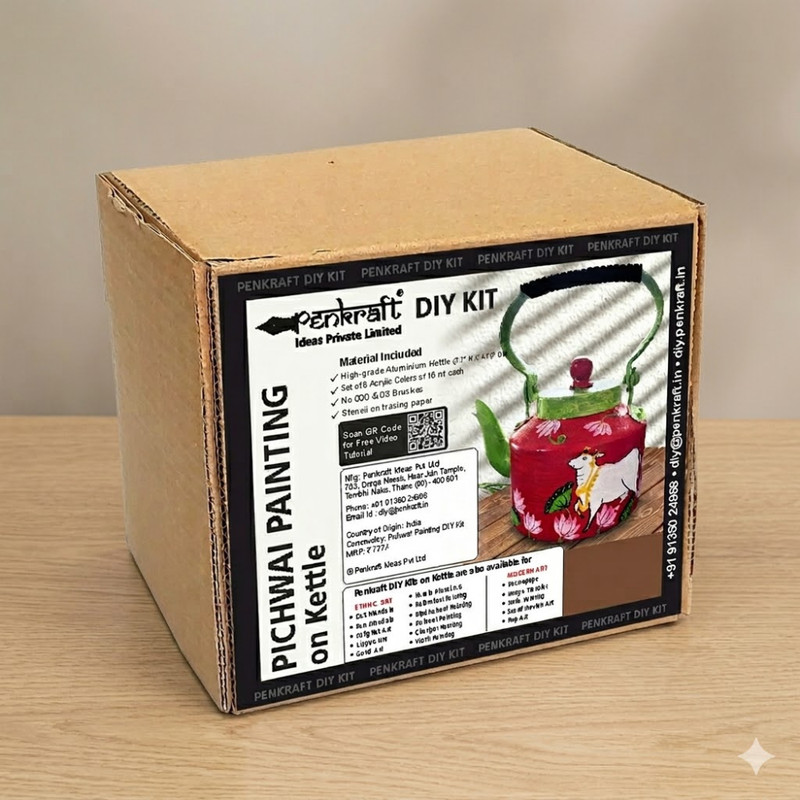 Pichwai Painting on Kettle DIY Kit 