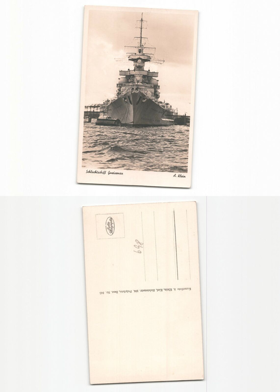 (a64887698) Ansichtskarte Schlachtschiff Gneisenau, Reichsmarine