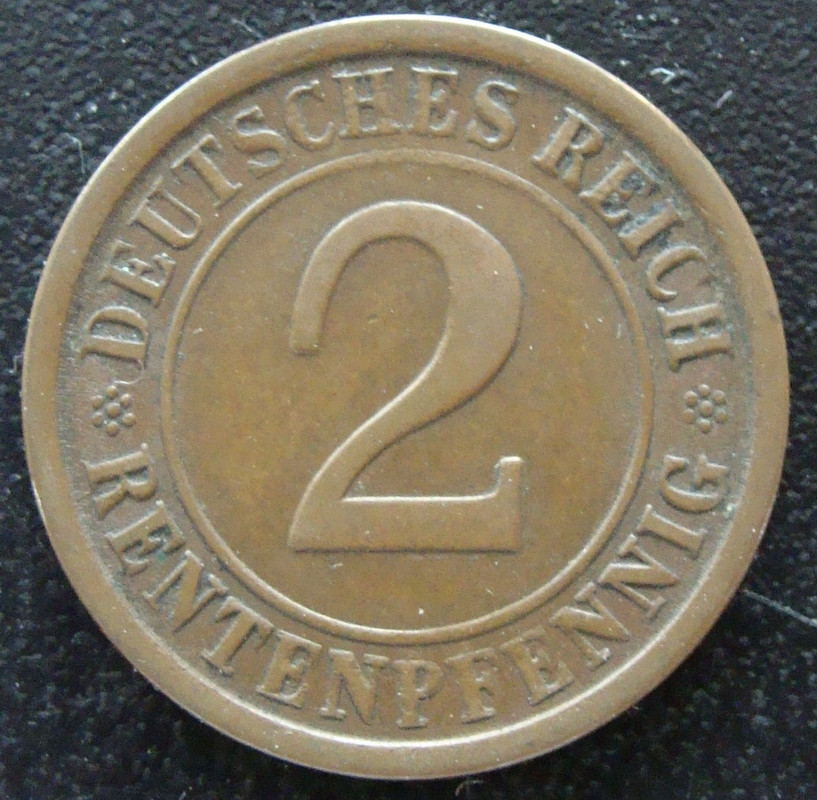 2 Rentenpfennig. Alemania (1924) ALE-2-Pfennig-1924-rentenpfennig-anv