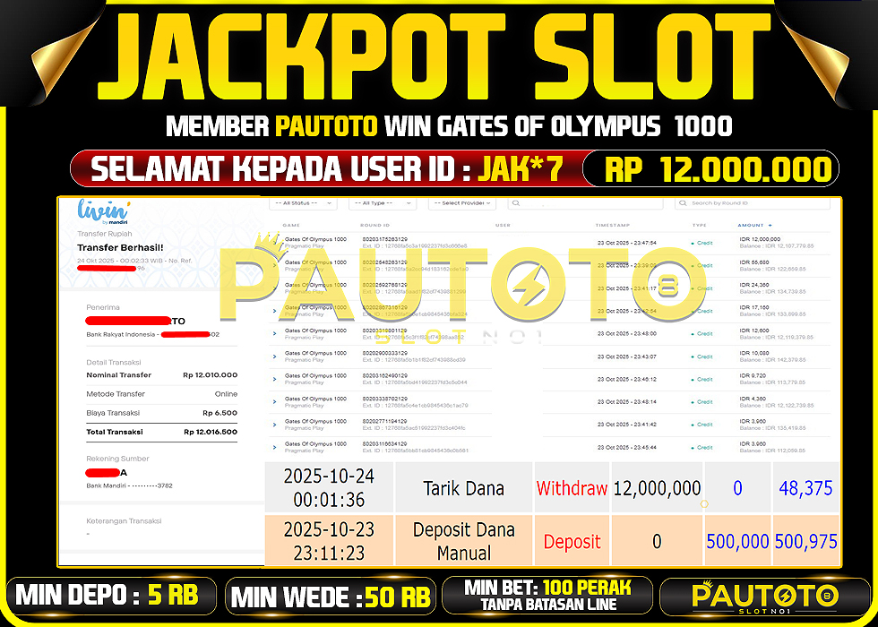 BUKTI JACKPOT LUNAS PAUTOTO