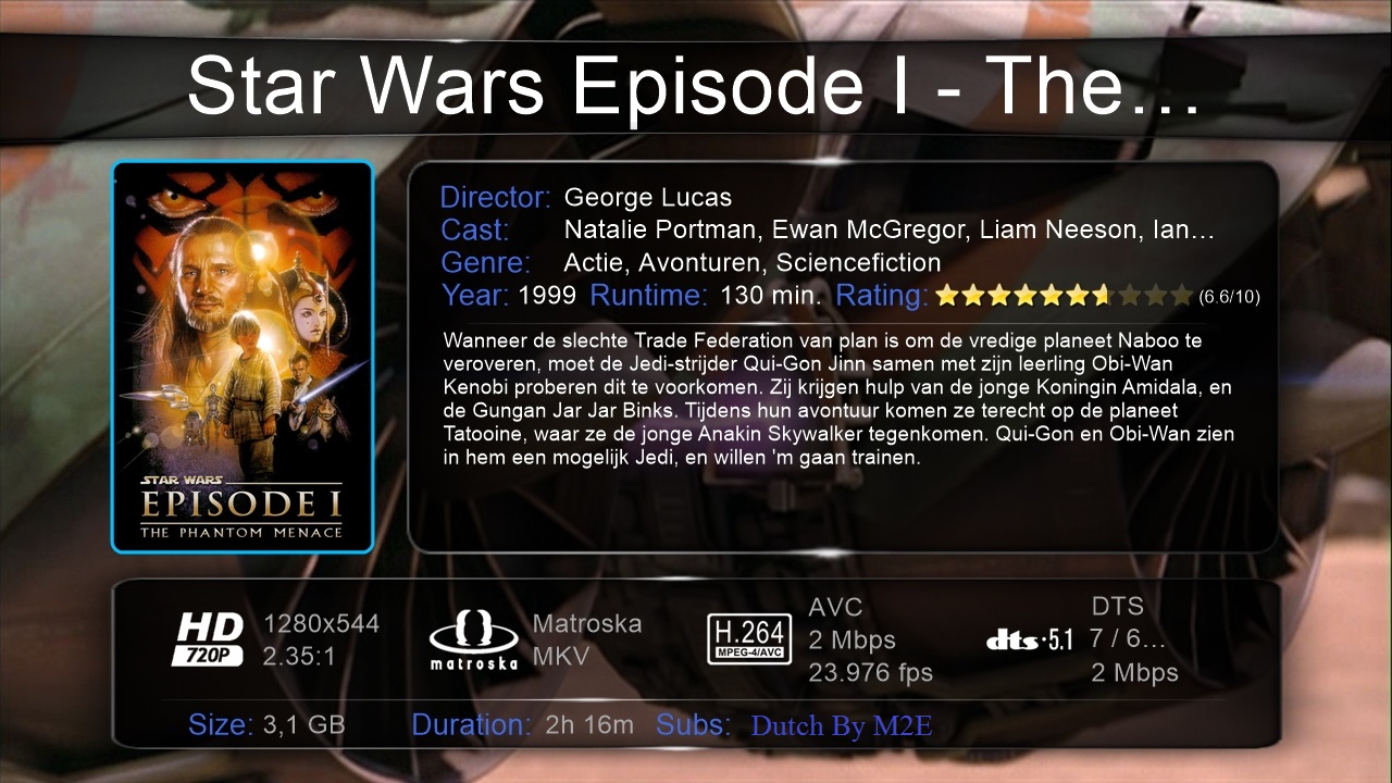 Star Wars I The Phantom Menace (1999) 720p DTS