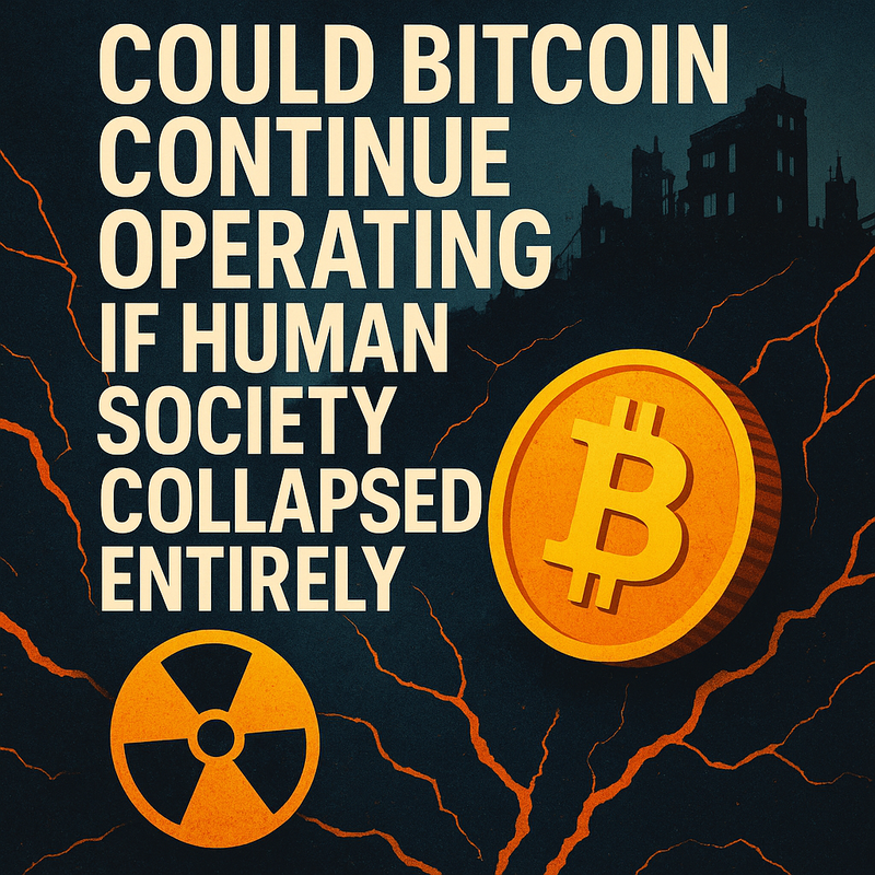 Could Bitcoin continue operating if human society collapsed entirely