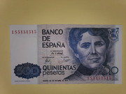 500 Pesetas, Rosalía última serie 1S capicua  16188308080848376791000948698925