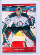 2002-03 BAP First Edition Jerseys #FE-036 [Martin Biron] [Buffalo Sabres] [~100] [swatch=red grey] a