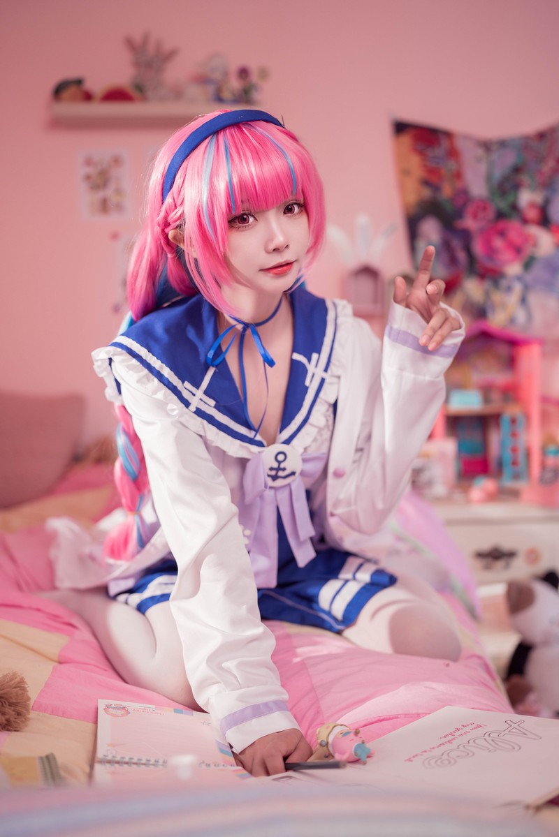 艾西Aiwest 湊阿库娅私服Cosplay写真图集 虚拟主播高清美图 55P (274.4M)插图4