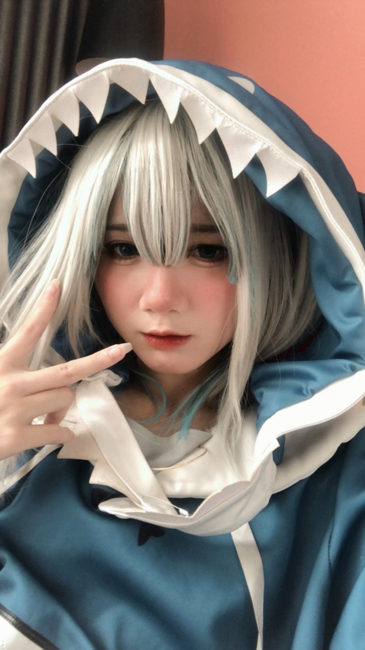 PoppaChan Gawr Gura Cosplay HD Set – 47 Photos 220MB插图6