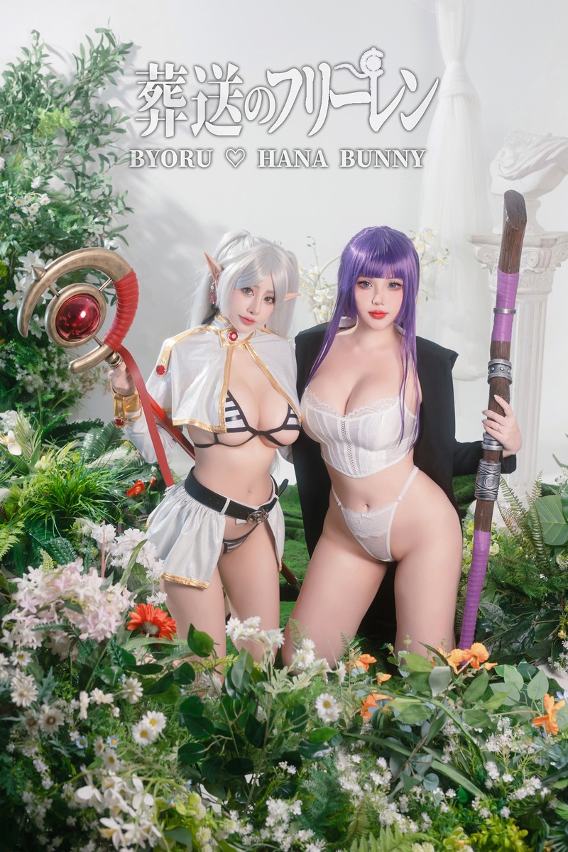 Hana Bunny 芙莉莲×菲伦 Cosplay写真｜Sousou no Frieren 高清图片合集[24P-256.1M]插图2