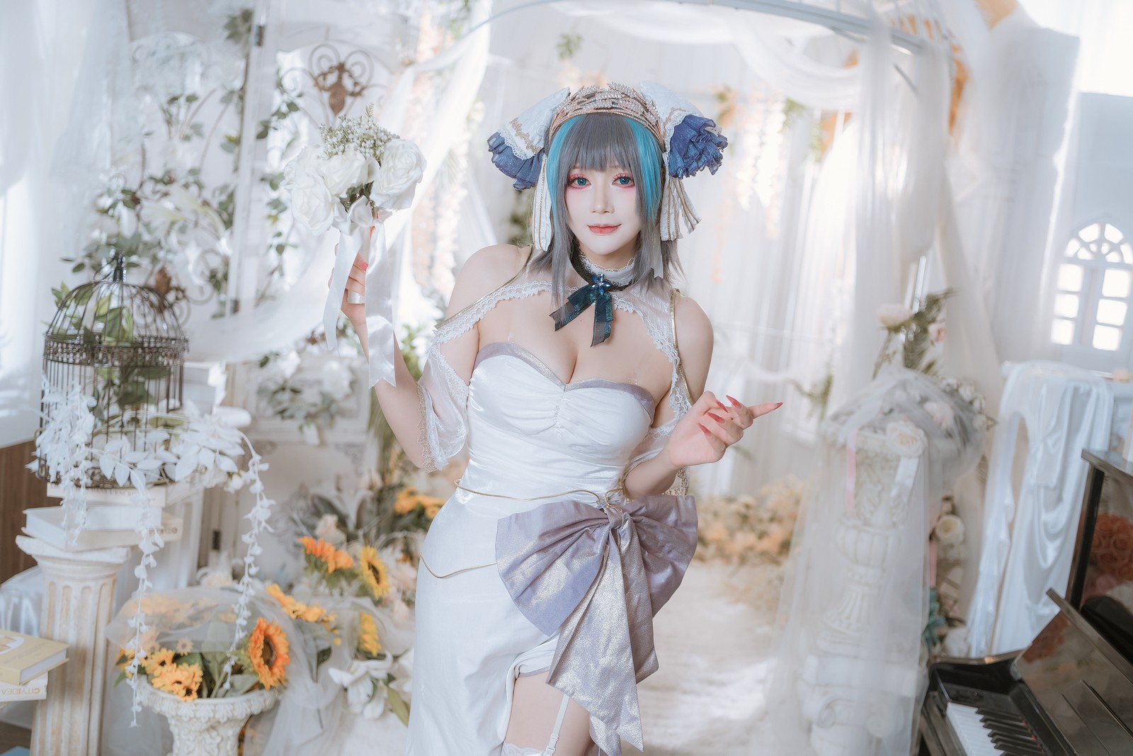兔胖胖min – 碧蓝航线 柴郡 礼服 Cosplay 高清写真集（40P-674.7MB）插图9