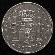 2 pesetas Alfonso XII 1882 (*1882). PAS7450